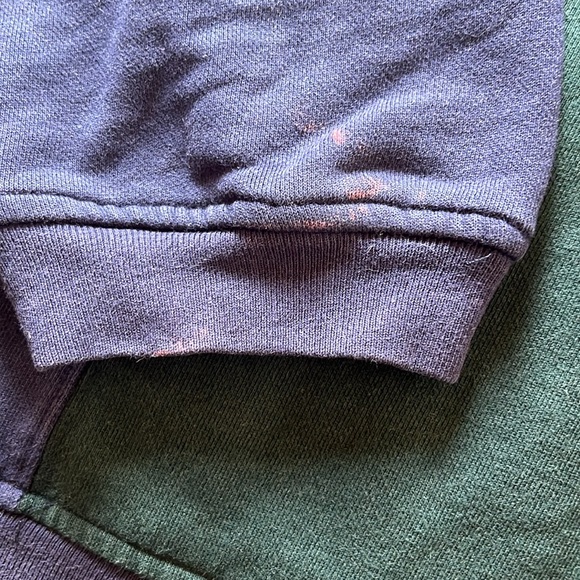 Vintage 90s Izod color block crewneck sweater, blue green white, good condition - Picture 5 of 6